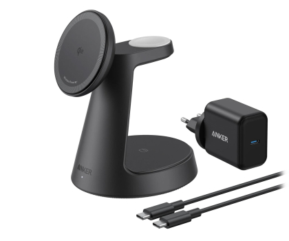 Akcesoria GSM i GPS ANKER MagGo Wireless Charging Station 3-in-1 Dock Stand B25M4G11